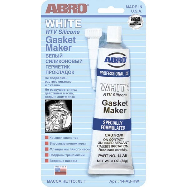 ABRO Герметик прокладок #1 (белый) 85 гр 14ABR