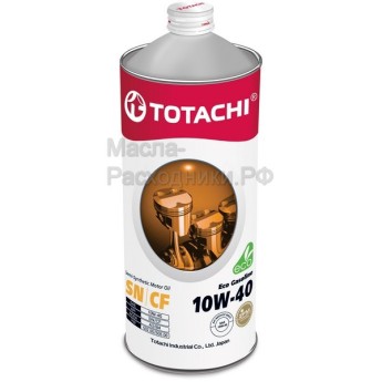 Масло моторное TOTACHI Gasoline Eco Semi-Synthetic SN/CF 10W-40 (1л) 10901