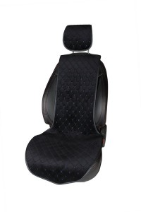 Накидки для сидений автомобиля из велюра (передний ряд) размер S (шов синий) SEINTEX 97632