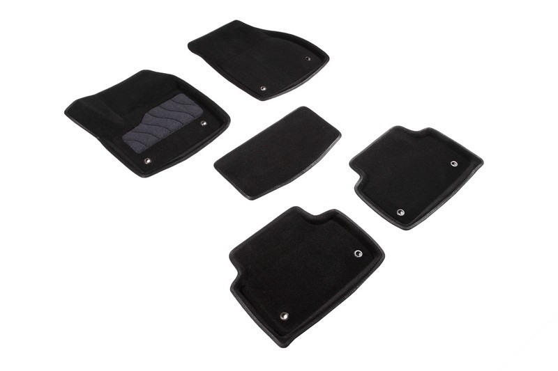 Ворсовые 3D коврики Land Rover Range Rover Evoque II 2018-н.в. черные (комплект) SEINTEX 93191