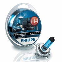 Автолампа 12342BV Philips H4 12V-60/55W Blue Vision (блистер) 12342BV