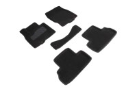 Ворсовые 3D коврики INFINITI EX 35\QX 50 2007-2014 (Черные) комплект SEINTEX 82030
