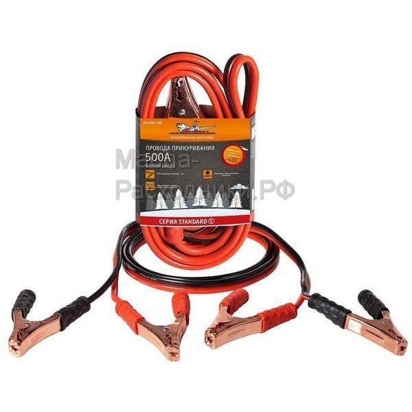 Провода прикуривания 500А (4м, 12/24В) (серия STANDARD) AIRLINE SA50010S