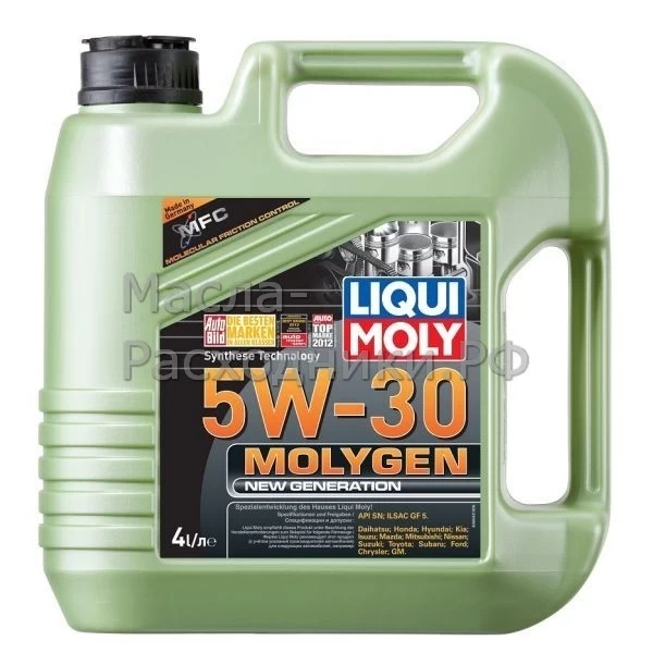 Масло моторное Liqui Moly Molygen New Generation 5W-30 (4л) + LM-40