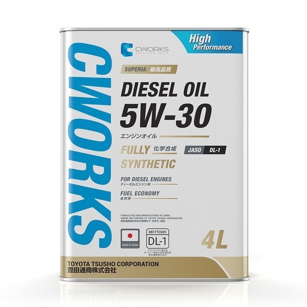 CWORKS SUPERIA DIESEL 5W-30 DL-1 Масло моторное (4л) A12SR1004