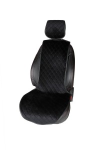 Накидки для сидений автомобиля из велюра (передний ряд) размер S (шов черный) SEINTEX 97630