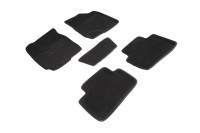 Ворсовые 3D коврики KIA CERATO 2009-2013 (Черные) комплект SEINTEX 71697