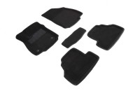 Ворсовые 3D коврики OPEL MOKKA 2012- (Черные) комплект SEINTEX 84963