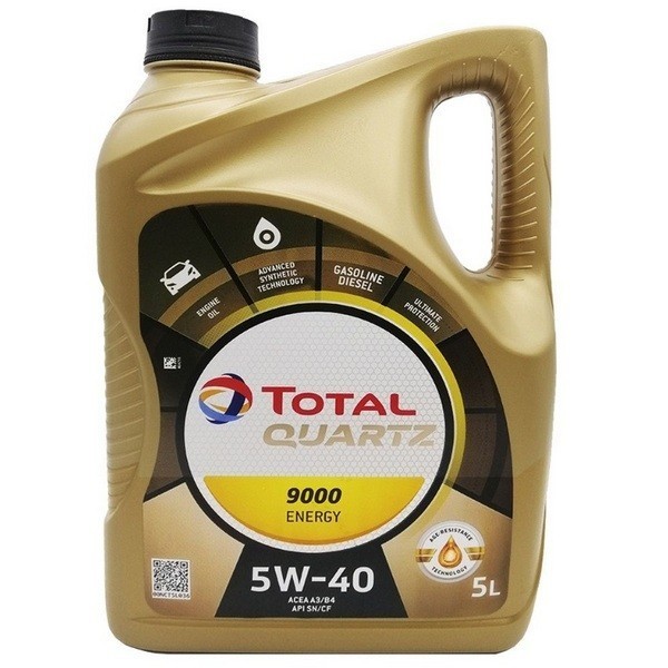 Масло моторное Total QUARTZ ENERGY 9000 5W-40 SM/СF (5л) 213697