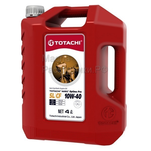 Масло моторное TOTACHI NIRO OPTIMA PRO Semi-Synthetic SL/CF 10W-40 (4л) пластик 1C404