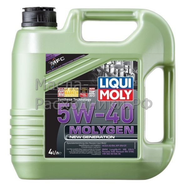 Масло моторное Liqui Moly Molygen New Generation 5W-40 (4л) + LM-40