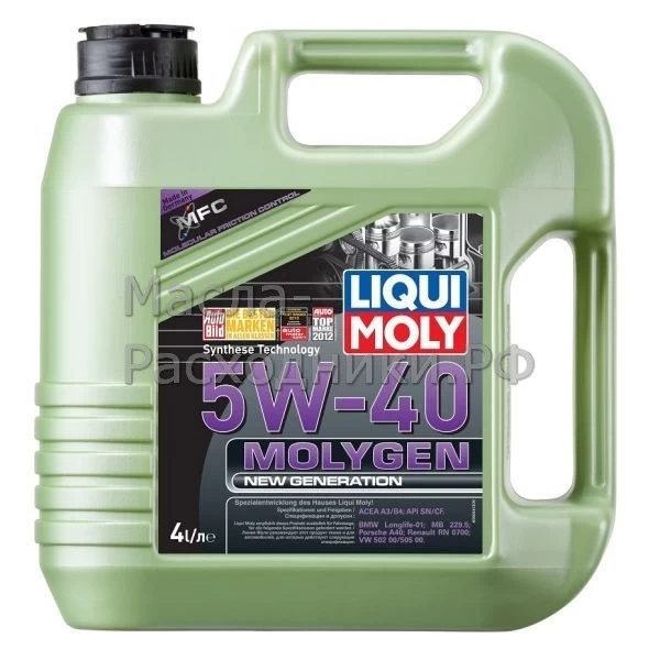 Масло моторное Liqui Moly Molygen New Generation 5W-40 (4л) + LM-40
