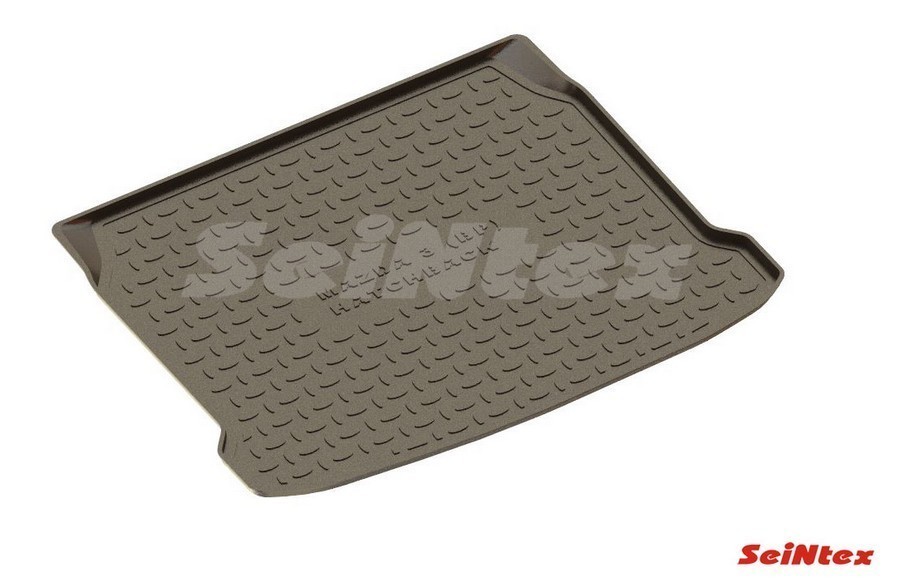 Коврик в багажник Mazda 3 (BP) hatchback 2019-н.в. полимерный (черный) (шт) SEINTEX 92844