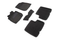 Ворсовые 3D коврики RENAULT DUSTER АКПП 2011-2015 (Черные) комплект SEINTEX 83737