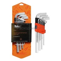 Набор шестигранных ключей 9 предметов, пластиковый подвес AIRLINE AT919