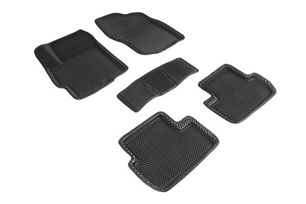 Коврики 3D EVA "РОМБ" Mitsubishi Lancer X 2007-2017 черные (комплект) SEINTEX 95324