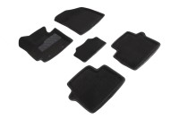 Ворсовые 3D коврики KIA Soul II 2014- (Черные) комплект SEINTEX 88209