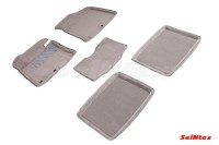 SEINTEX Ворсовые 3D коврики HYUNDAI i40 2012- серые (комплект) 84717