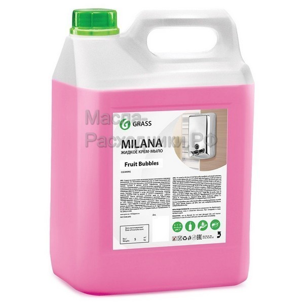 GRASS Жидкое крем-мыло "Milana" Fruit bubbles (5кг) 125318