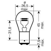 Автолампа PR21/5W 12495 12V CP (10) STANDARD RED 12495CP PHILIPS (комплект 10 шт)