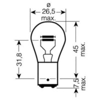 Автолампа PR21/5W 12495 12V CP (10) STANDARD RED 12495CP PHILIPS (комплект 10 шт)