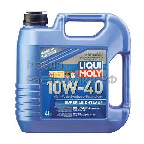 Масло моторное Liqui Moly Super Leichtlauf 10W-40 (4л) + LM-40