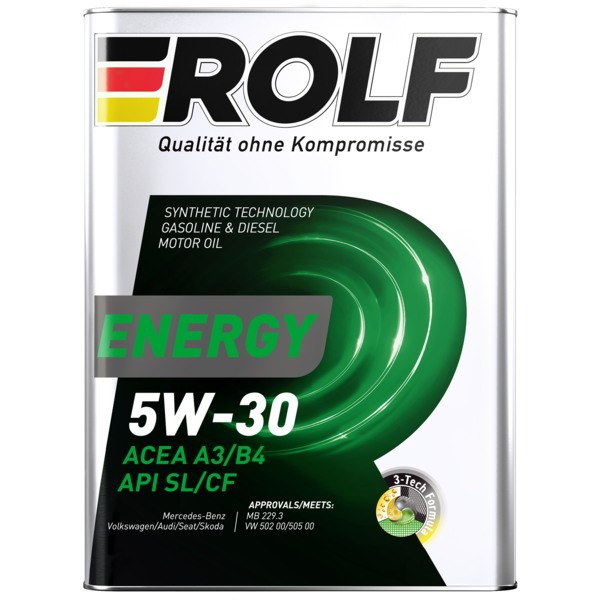 Масло моторное 5W-30 ROLF Energy A3/B4 SL/CF (4л) 102097