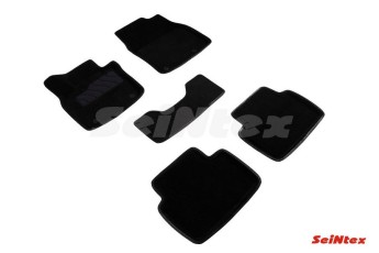 Ворсовые 3D коврики Mazda 3 2019-н.в. черные (комплект) SEINTEX 93043