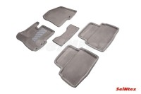 SEINTEX Ворсовые 3D коврики HYUNDAI ix35 2010-2015 серые (комплект) 82159
