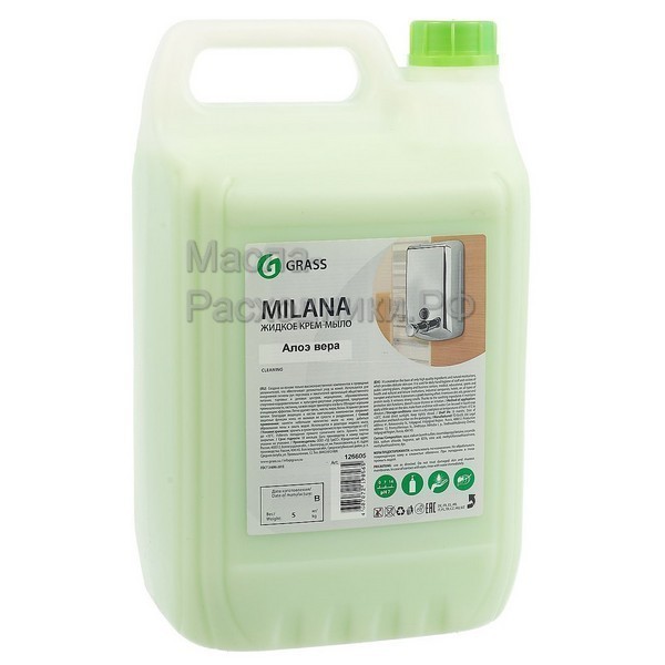 GRASS Жидкое крем-мыло "Milana" алоэ вера (5кг) 126605