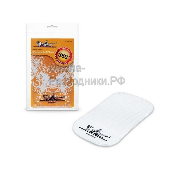 Коврик липучка прозрачный 92*145 мм AIRLINE ASMT02