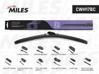 Щетка стеклоочистителя 430 мм (17) гибридная (10 адаптеров) CWH17BC MILES