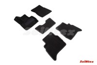Ворсовые 3D коврики Mercedes-Benz G-CLASS III W463 2018-н.в. черные (комплект) SEINTEX 92949
