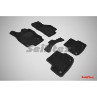 Ворсовые 3D коврики AUDI A3 2012- (Черные) комплект SEINTEX 86850
