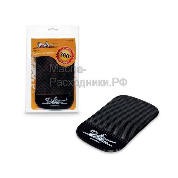 Коврик липучка чёрный 92*145 мм AIRLINE ASMB01