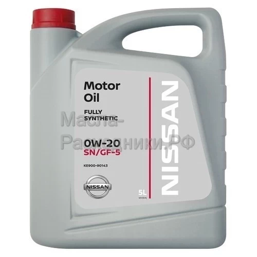 Масло моторное Nissan 0W-20, 5л / KE90090143R