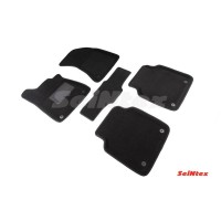 Ворсовые 3D коврики AUDI A8 III (D4) 2010-2017 (Черные) комплект SEINTEX 86293