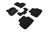 Ворсовые 3D коврики SKODA Superb III 2015- (Черные) комплект SEINTEX 87328