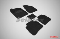 SEINTEX Ворсовые 3D коврики NISSAN MURANO II 2008-2015 черные (комплект) 86727