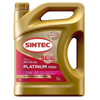 Масло моторное SINTEC PLATINUM 7000 5W-30 SL, A5/B5 (5л) 600281 (АКЦИЯ 5 по цене 4)
