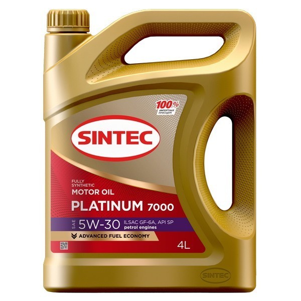 Масло моторное SINTEC PLATINUM 7000 5W-30 GF-6A (АКЦИЯ 4л+1л) 600226