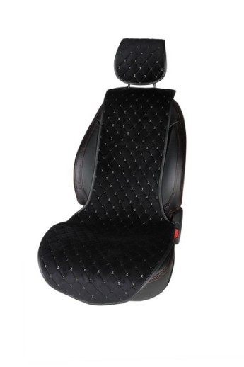 Накидки для сидений автомобиля из велюра (полный комплект) размер S (шов красный) SEINTEX 97872