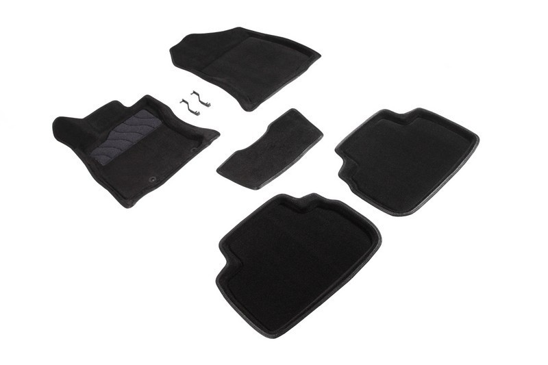 Ворсовые 3D коврики Subaru Forester V 2018-н.в. черные (комплект) SEINTEX 93259