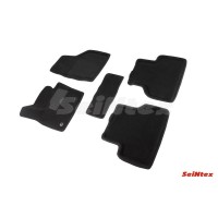 Ворсовые 3D коврики AUDI Q3 2010- (Черные) комплект SEINTEX 86288