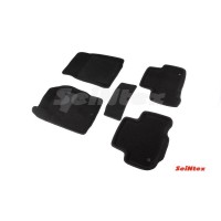 Ворсовые 3D коврики SSANG YONG REXTON 2012- (Черные) комплект SEINTEX 86308
