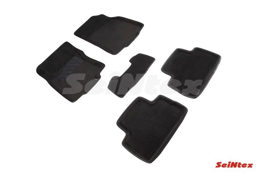 SEINTEX Ворсовые 3D коврики NISSAN QASHQAI II 2016 (сборка РФ) черные (комплект) 87228