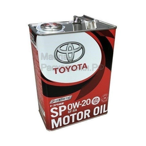 TOYOTA 0W-20 SP Масло моторное (Япония) (4л) 0888013205