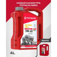 Масло моторное TOTACHI NIRO OPTIMA PRO 5W-40 (4л) 1C604