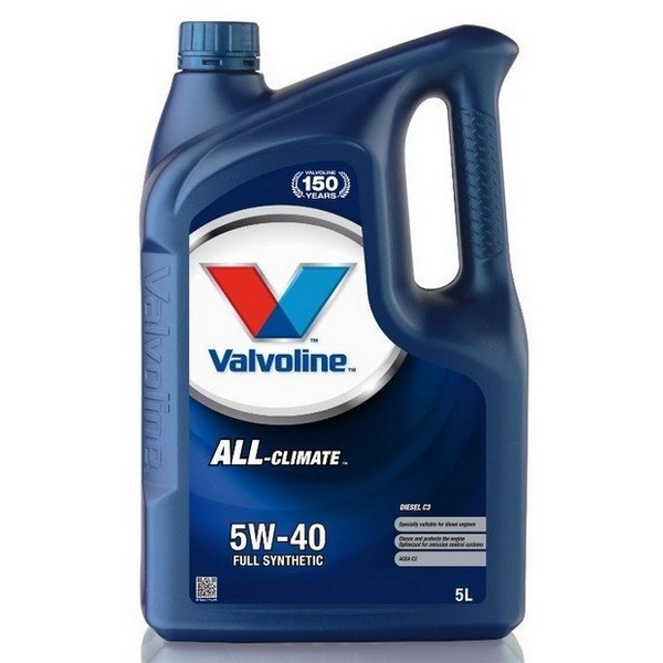 Масло моторное Valvoline ALL CLIMATE (Diesel) C3 5W-40 (5л) 872277