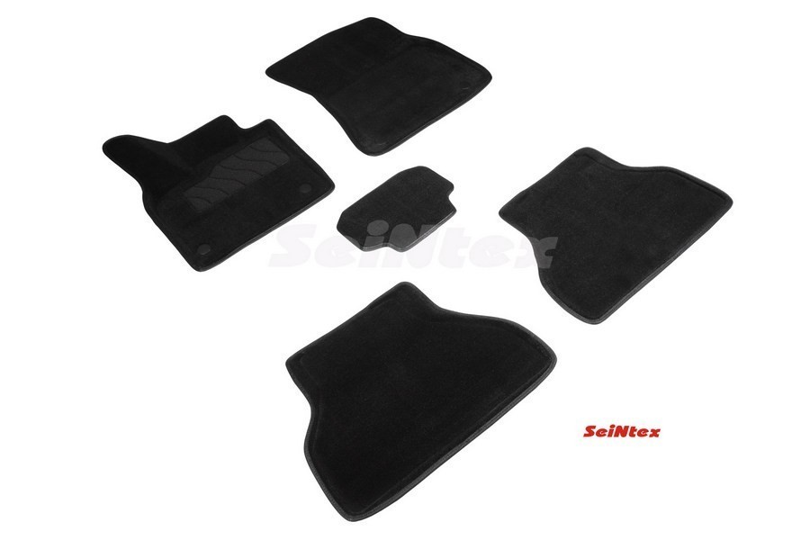 Ворсовые коврики 3D BMW X5 E-70 2007-2014 черные (комплект) 95676 SEINTEX